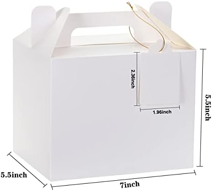 12 Pack White Treat Boxes for Parties and Gifts