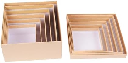 Lyforpyton Square Gift Boxes with Lids Set of 6