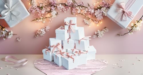 6x6x6 White Gift Boxes with Lids 12 Pcs