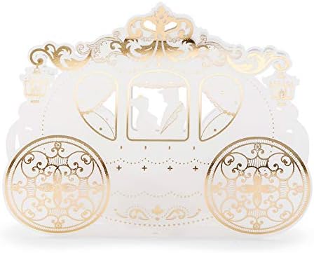 Weddingstar Cinderella Wedding Carriage Favor Box Pack of 10