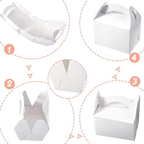 60 Pieces White Gable Gift Boxes for Parties