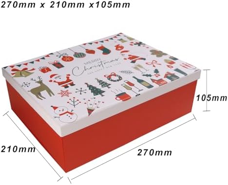 White Christmas Gift Boxes with Lids Pack of 1