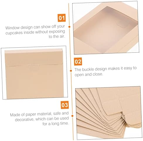 ABOOFAN 10pcs Transparent Window Cookie Boxes for Party Supplies