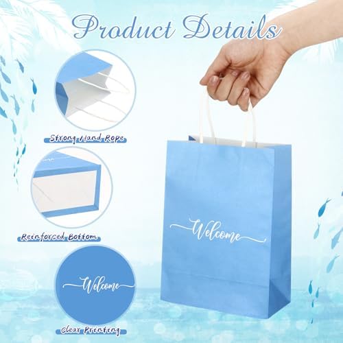 Kolldenn 50 Set Gradient Blue Welcome Gift Bags