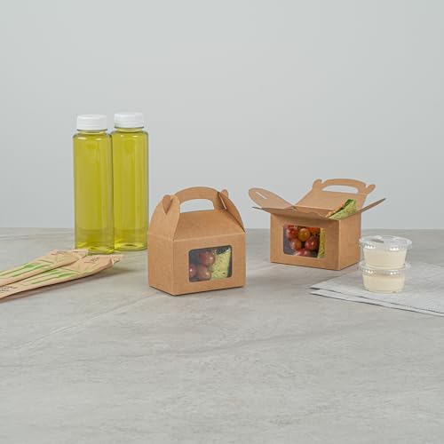 Restaurantware Bio Tek 4x25x25 Inch Gable Gift Boxes For Party Favors