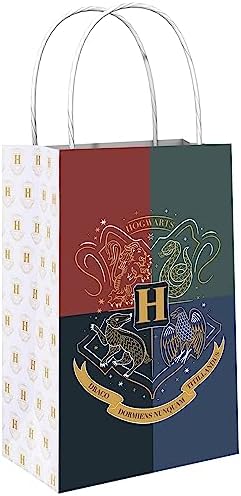 Amscan Harry Potter Hogwarts United Paper Party Bags - Pack of 8