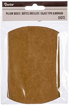 Darice Kraft Finish Party Favor Pillow Box 10 Pack