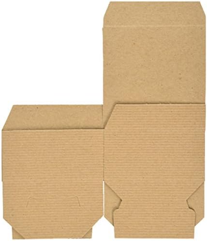 A1 Bakery Supplies Pinstripe Brown Gift Boxes 4x4x2 10 Pack