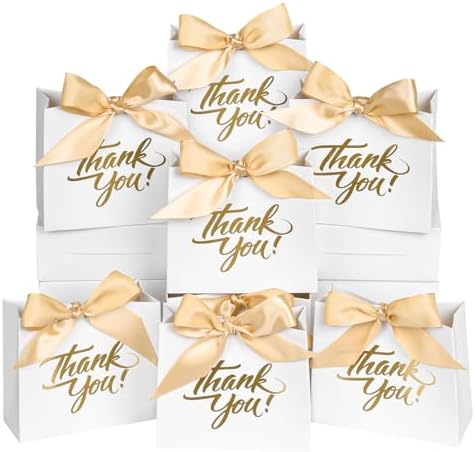 DECHISY 50 Pack Mini Gift Bags with Ribbon