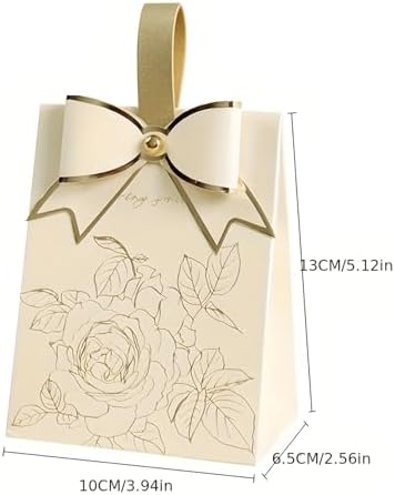 QRZLP 10PCS Candy Boxes with Floral Decor