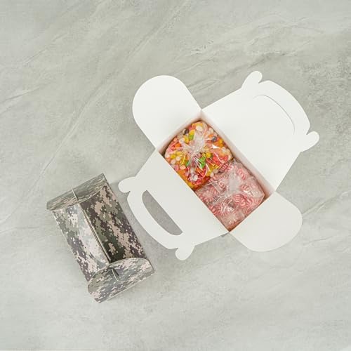 Restaurantware Camouflage Gable Party Boxes 25 Count With Handle