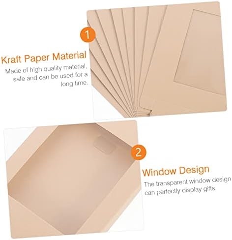 ABOOFAN 10pcs Transparent Window Cookie Boxes for Party Supplies