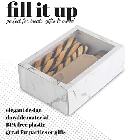 Hammont Clear Window Gift Boxes 6 Pack Rectangle
