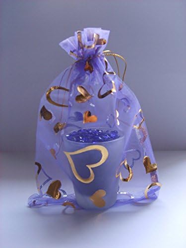 Wudygirl 100pcs Drawstring Organza Bags Lavender Love