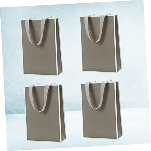WRITWAA 4pcs Jewelry Pouches Drawstring Bag for Traveling Grey