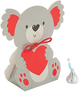 Fun Express Valentines Day Koala Treat Boxes Party Supplies 12 Pieces