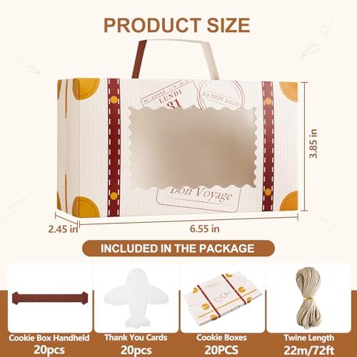 Yodyzj 20-Piece Mini Suitcase Candy Boxes with Window