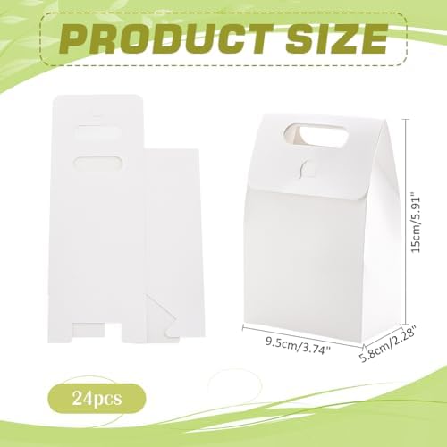 PH PandaHall 24 Pack White Gift Boxes for Party Treats
