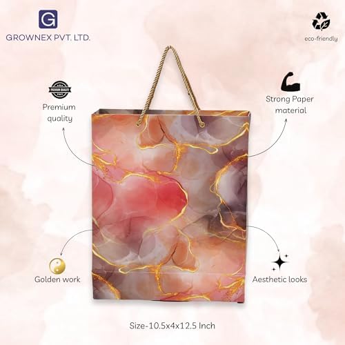 GROWNEX Wedding Gift Bag Set of 30 - Eco-Friendly Paper Bags with Handles