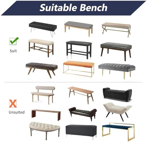 Yisun Dining Bench Covers Stretchy Washable Slipcovers