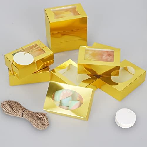 COTOPHER 30Pcs Mini Kraft Soap Boxes with Window