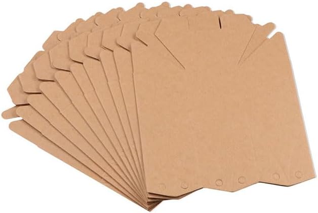 GUEDKIKL 20 Pcs Hexagon Kraft Paper Gift Boxes with Twine
