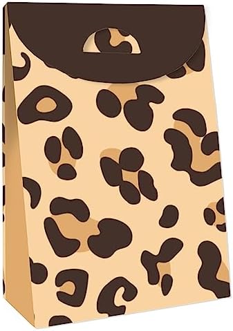 Big Dot of Happiness Leopard Print Party Goodie Bags Set of 12
