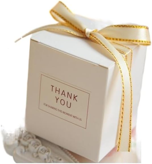 MODADA Simple White Cube Gift Boxes 50pcs