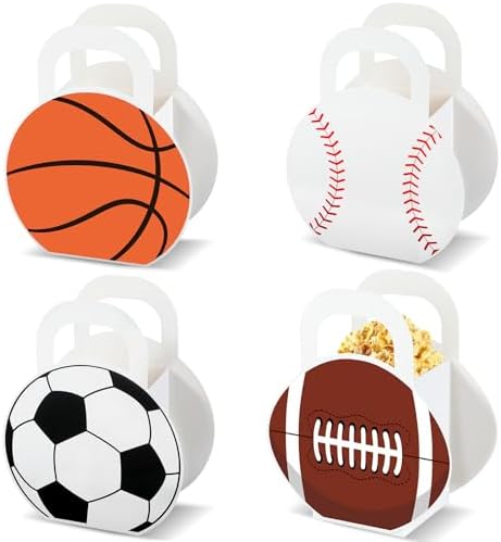 Justforjoyful 24Pcs Sports Themed Gift Bags