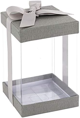 Hammont Clear Gift Box 6 Pack for Gifts Cakes Cookies