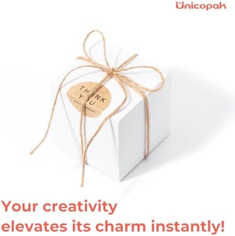 UnicoPak 20 Pack White 3x3x3 Gift Boxes with Lids