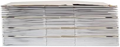 PandaPandaPPS 50 Pack White Gable Boxes 825x5x4 for Gifts and Parties