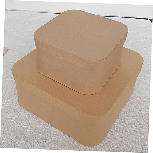 Healvian Square Corner Kraft Gift Box with Lid