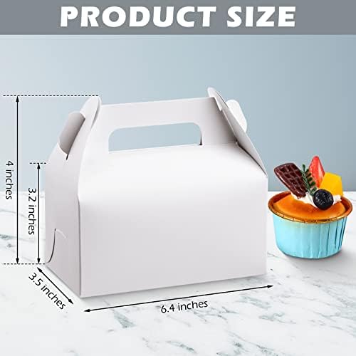 Geyee 100 Pcs White Gable Gift Boxes