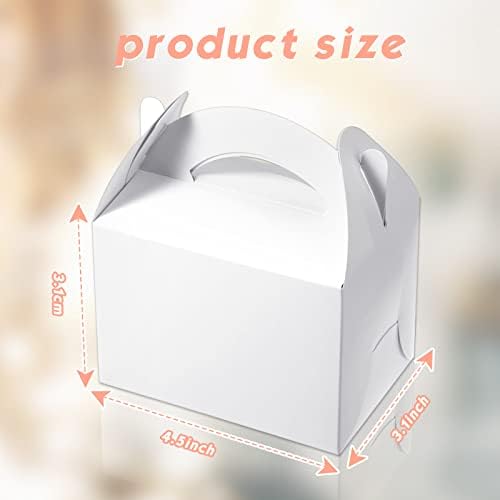 60 Pieces White Gable Gift Boxes for Parties