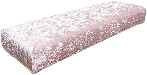 Pink Elastic Bench Cover for Dining Room and Bedroom