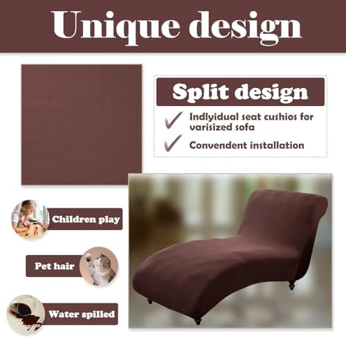 LYIYEYAN Printed Armless Chaise Lounge Cover