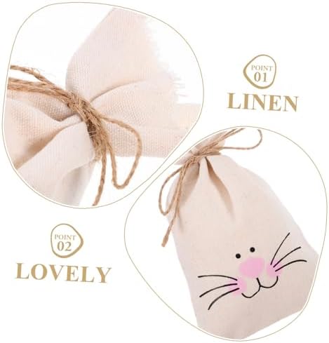 CAXUSD 10pcs Easter Bunny Bags for Kids Party Favors