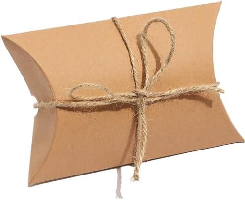 Bright Creations 50-Pack Pillow Boxes with Jute Twine