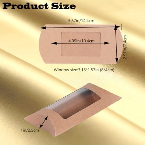 40 Pcs Pillow Gift Boxes with Clear Windows 1