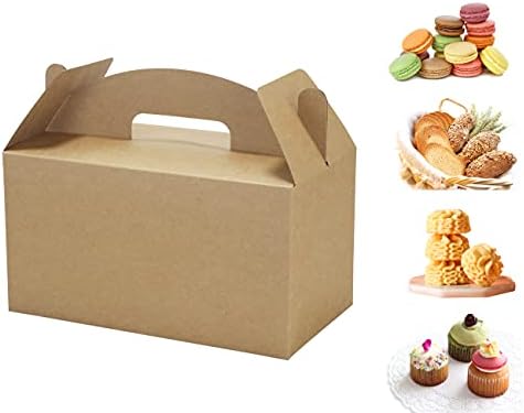 HUAPRINT Brown Treat Boxes 30 Pack Gable Large