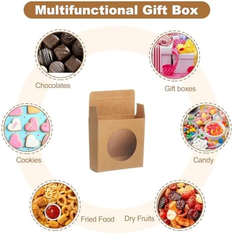 Uxcell 20Pcs Mini Kraft Soap Boxes with Clear Window