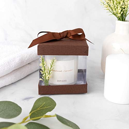 Hammont Clear Gift Box 6 Pack Brown 4x4x4
