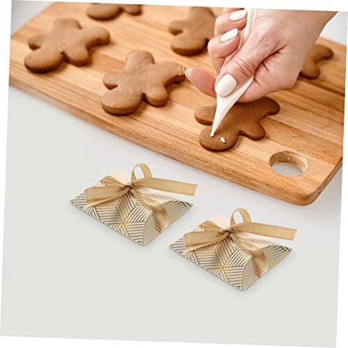 FOMIYES 50pcs Gold Foil Pillow Boxes for Parties and Holidays