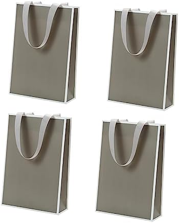 PartyKindom 4pcs Jewelry Packaging Bags with Ribbon Handles for Parties and Weddings