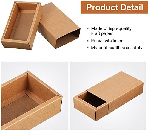 Zonon 30PCS Kraft Paper Drawer Boxes for Gifts