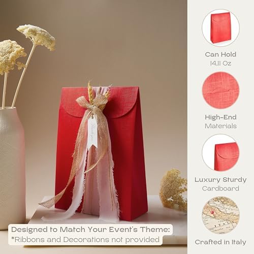 Boxes Craftory 20 Pack Party Favor Boxes Red Silk