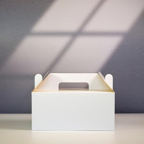 PandaPandaPPS 50 Pack White Gable Boxes 825x5x4 for Gifts and Parties