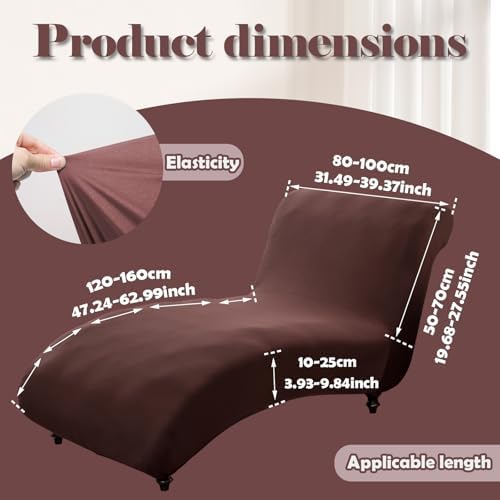 LYIYEYAN Printed Armless Chaise Lounge Cover