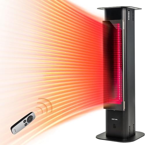 EAST OAK 1500W Electric Infrared Patio Heater with Remote Control